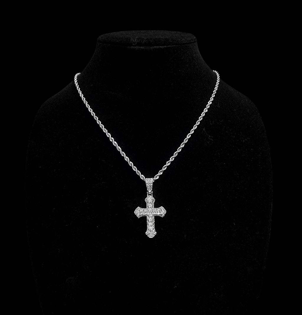 ICED OUT CROSS NECKLACE