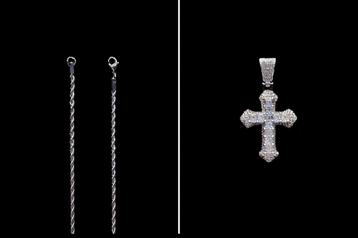 ICED OUT CROSS NECKLACE